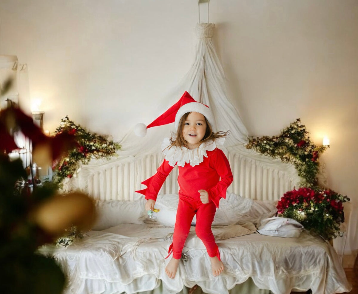 Red Holiday Elf Costume, Santa Costume