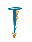 Jade Blue & Gold Dragon Tail