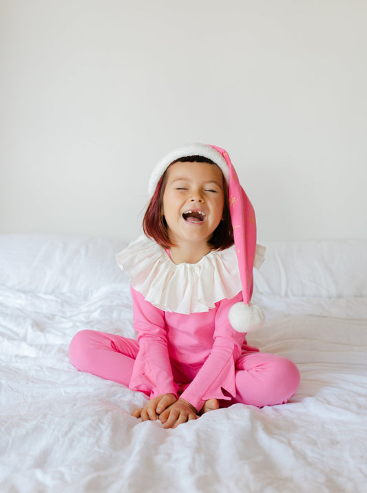 Pink Holiday Elf Pajama Costume