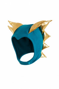 Jade Blue & Gold Dragon Hat