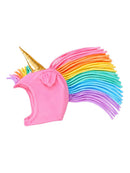Pink Stardancer Unicorn Hat  · Rainbow Mane with Gold Horn