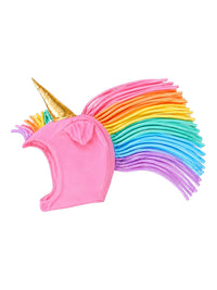 Pink Stardancer Unicorn Hat  · Rainbow Mane with Gold Horn