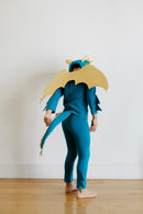 Jade Blue and Gold Dragon Costume