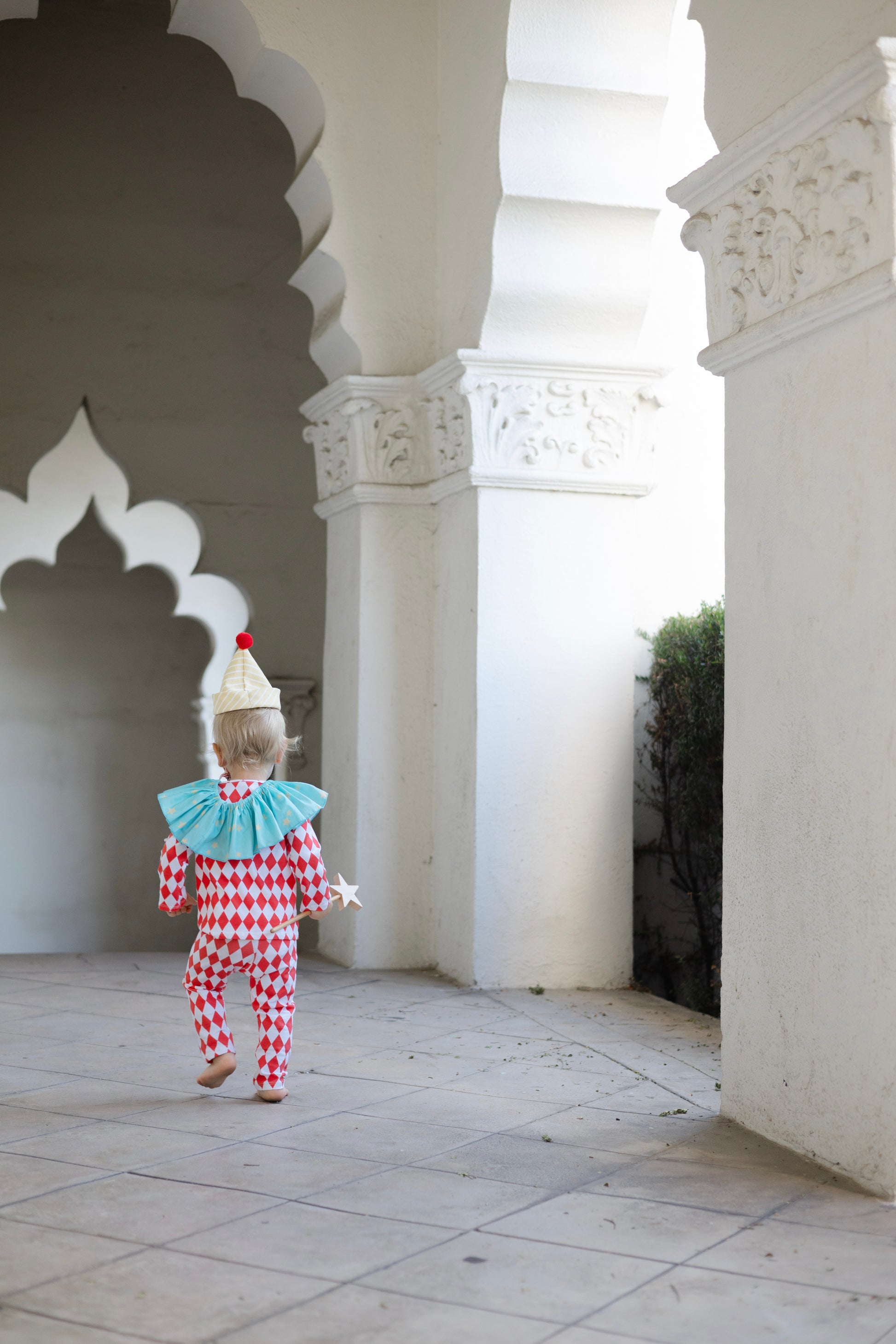Harlequin clown costume for kids, cute baby clown costume, circus costume for baby, cotton clown costume