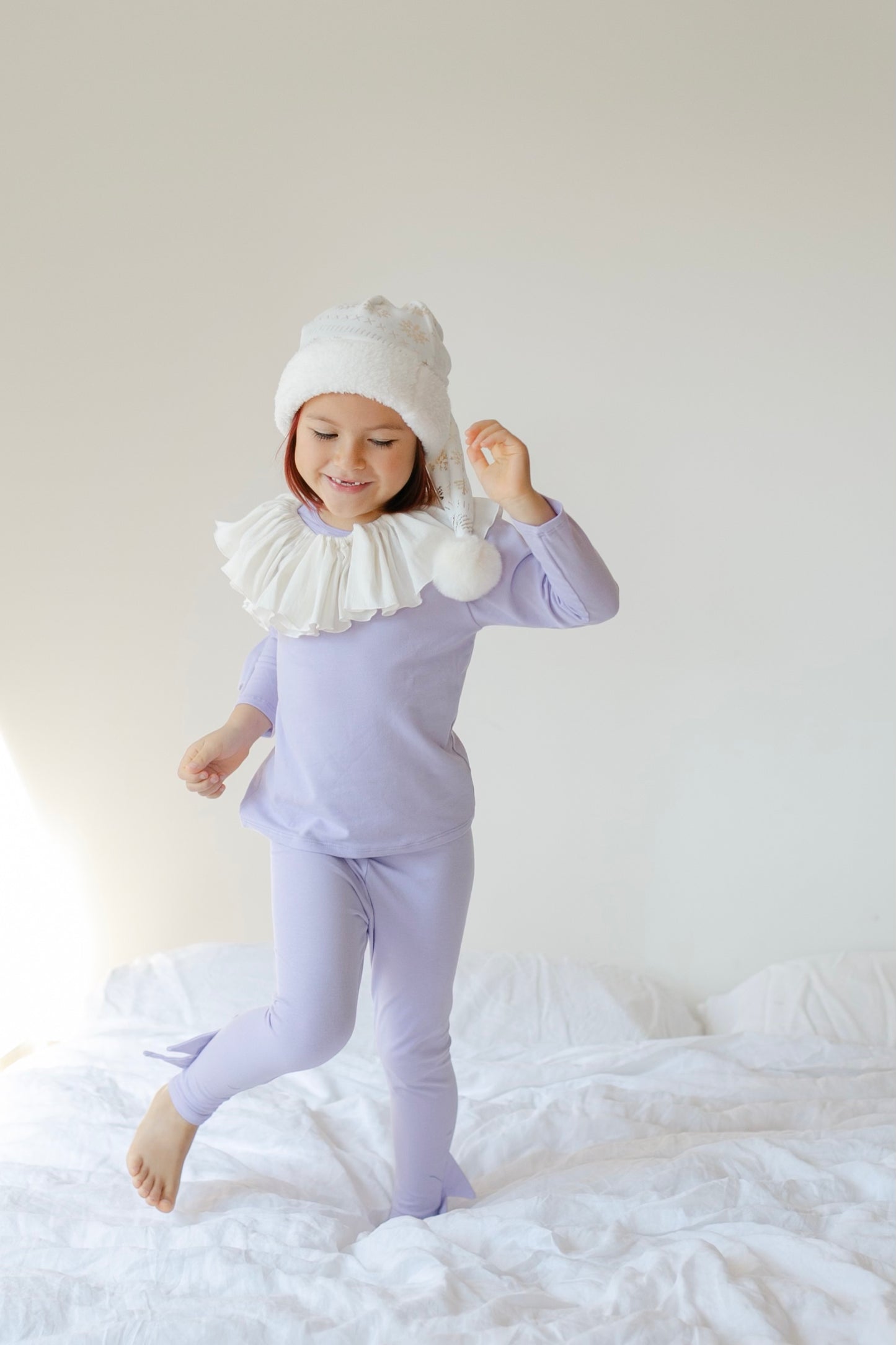 Pastel Purple Holiday Elf Pajama Costume