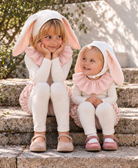 Ivory and Pink Circus Bunny Costume