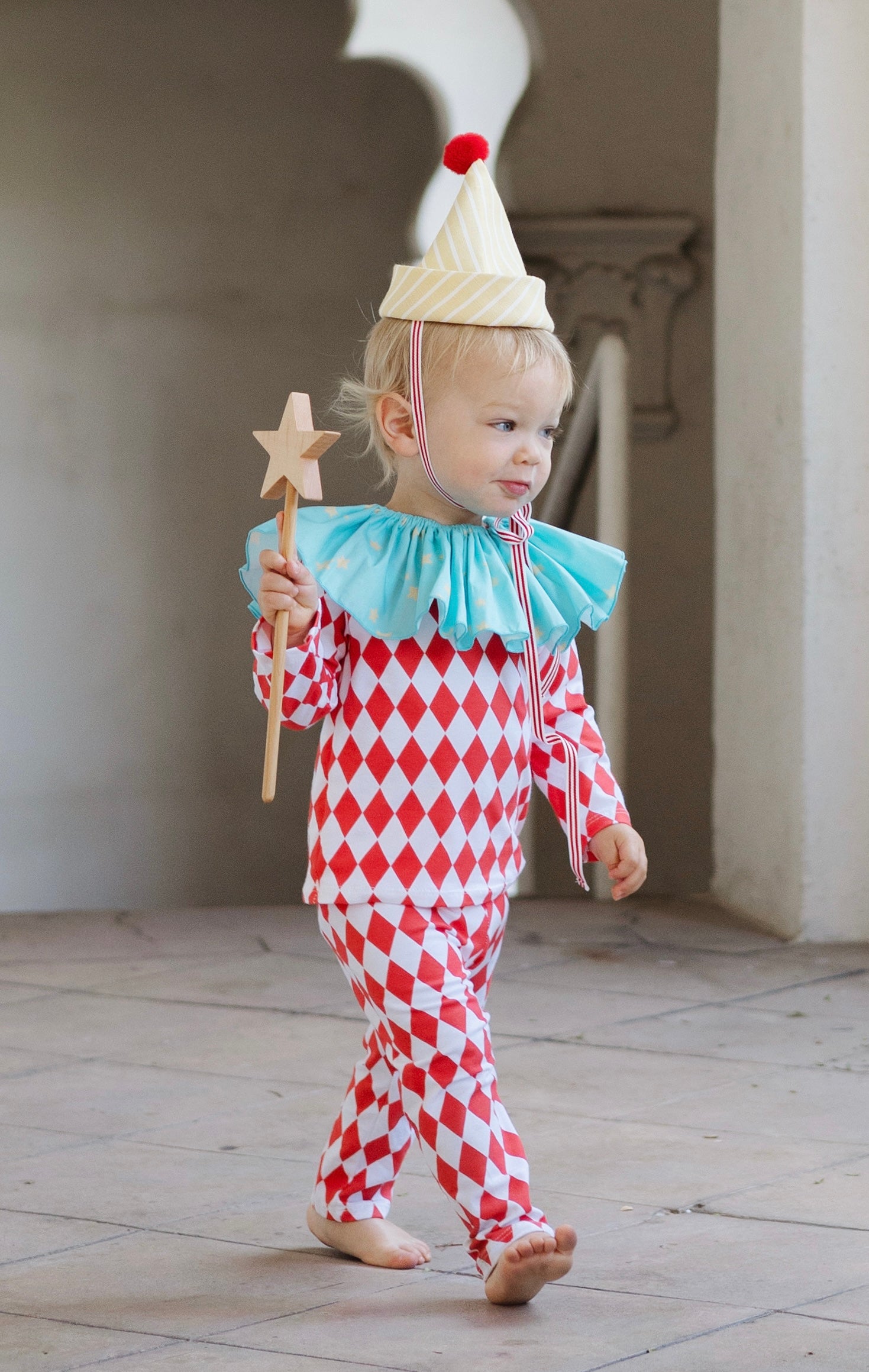 cute clown dress Rainbow Stars Clown Costume