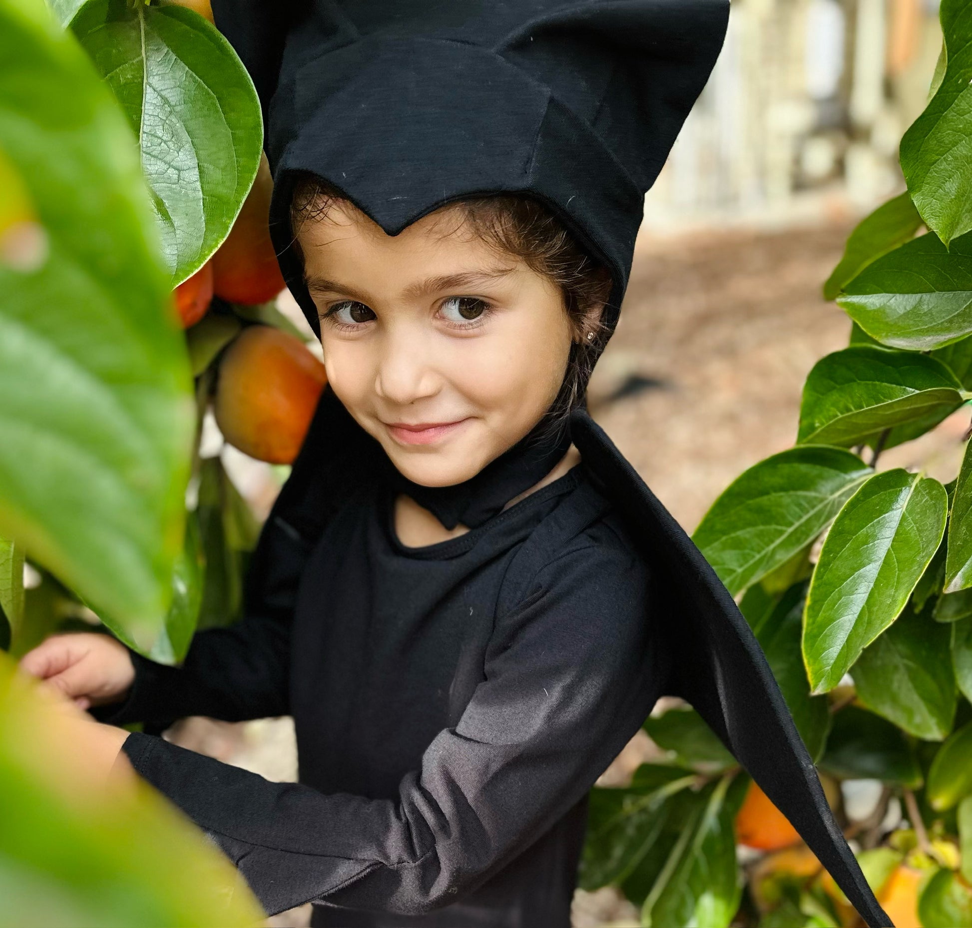 black bat costume for kids, eco-friendly, halloween