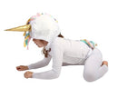 White and Pastel Rainbow Unicorn Pajama Costume