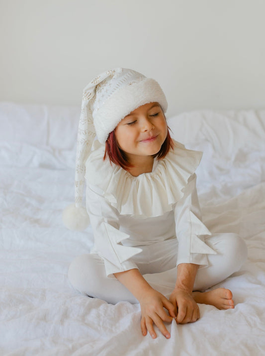 White Holiday Elf Pajama Costume