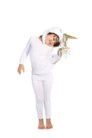 White and Pastel Rainbow Unicorn Pajama Costume