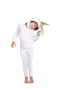 White and Pastel Rainbow Unicorn Pajama Costume