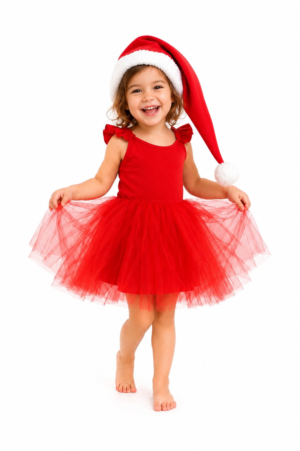 Red Elf Holiday Dress for Kids – Christmas Party Outfit