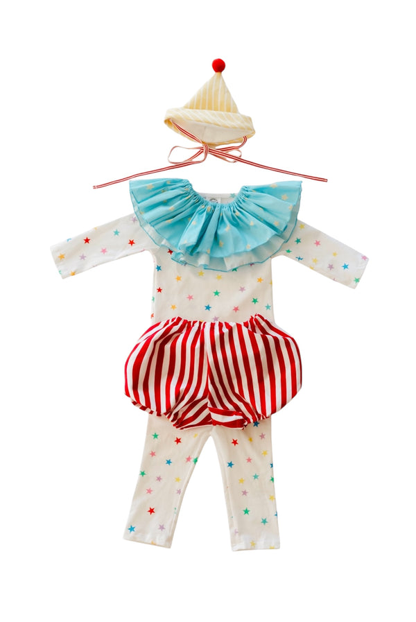 Rainbow Stars Clown Costume