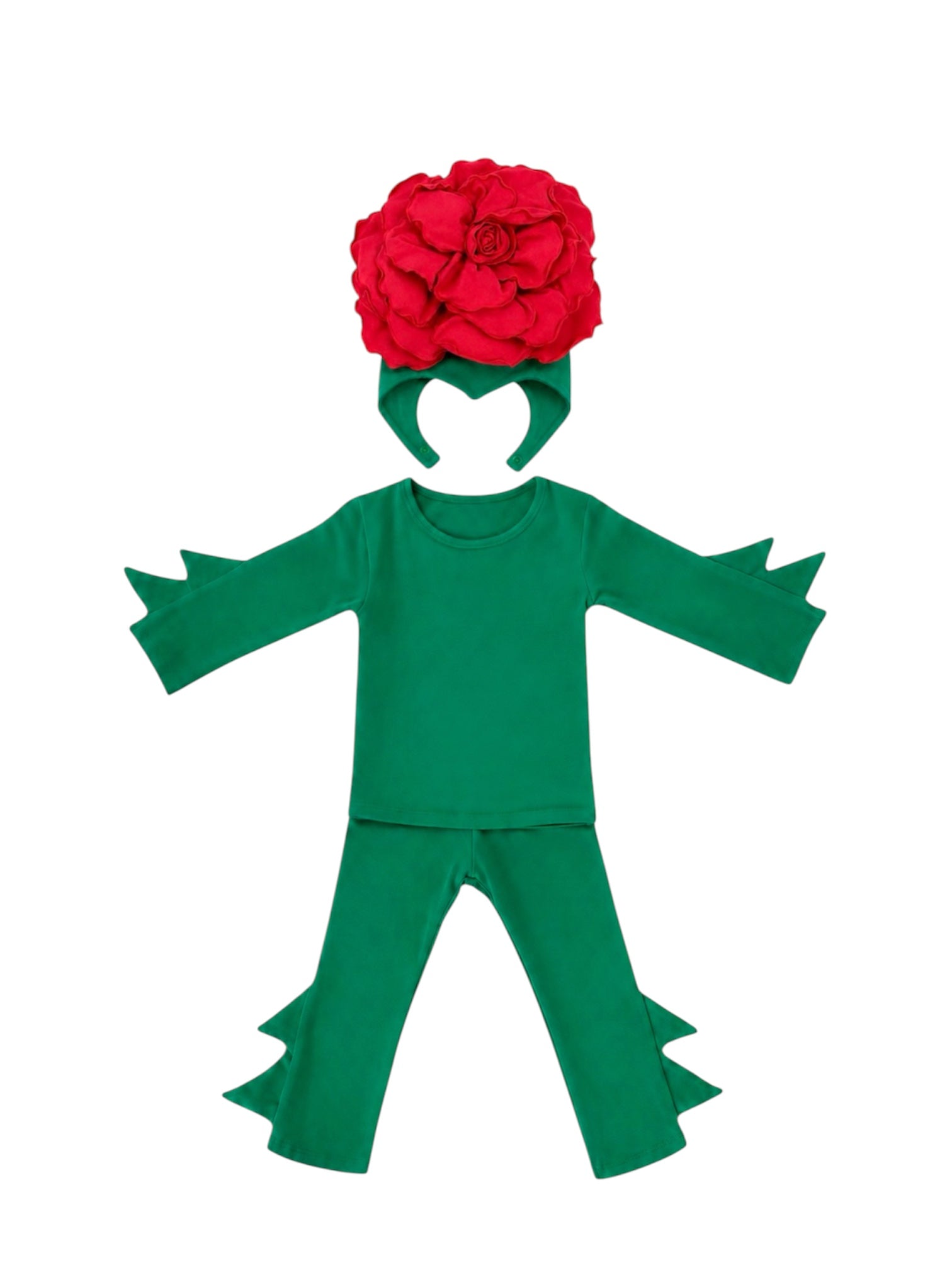 Red Rose Costume with Green Stem Pajamas