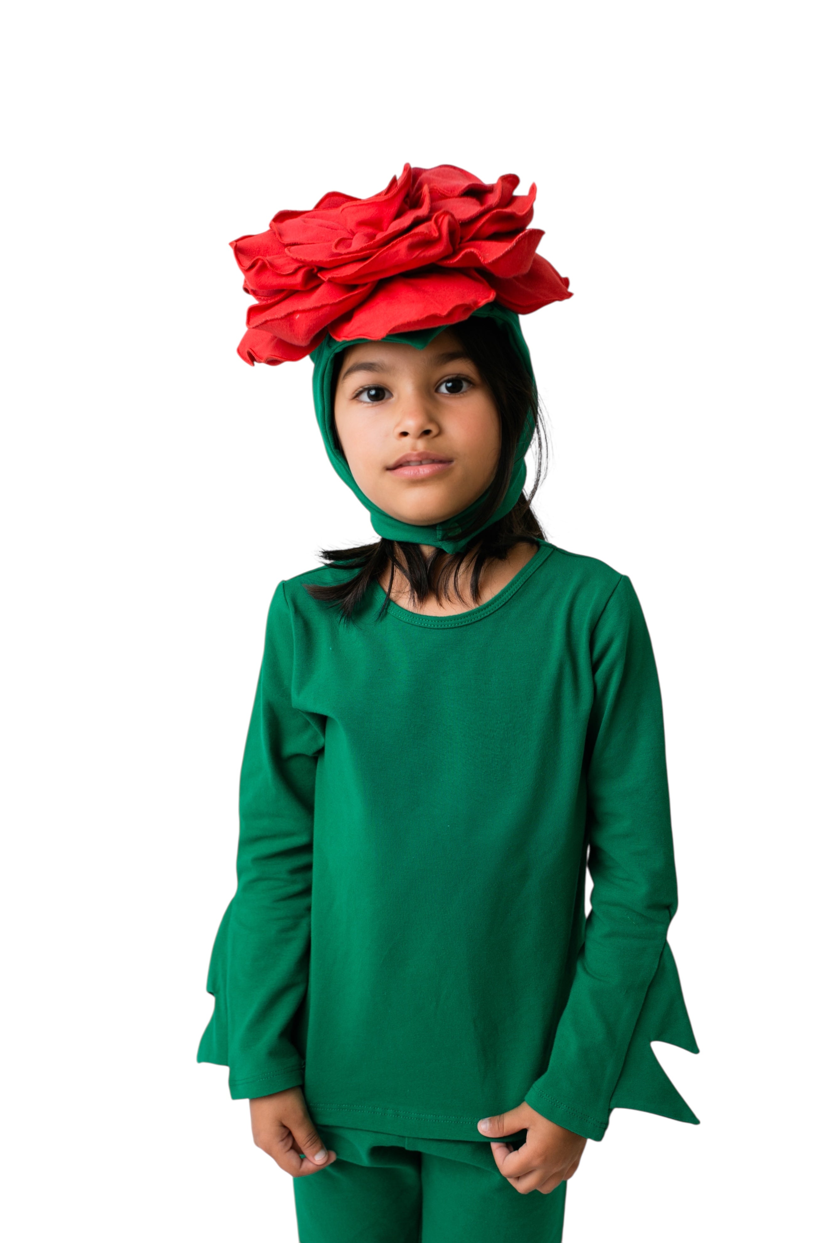Red Rose Costume with Green Stem Pajamas