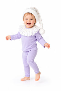 Pastel Purple Elf Pajama Costume for Kids – Holiday Christmas Sleepwear Outfit
