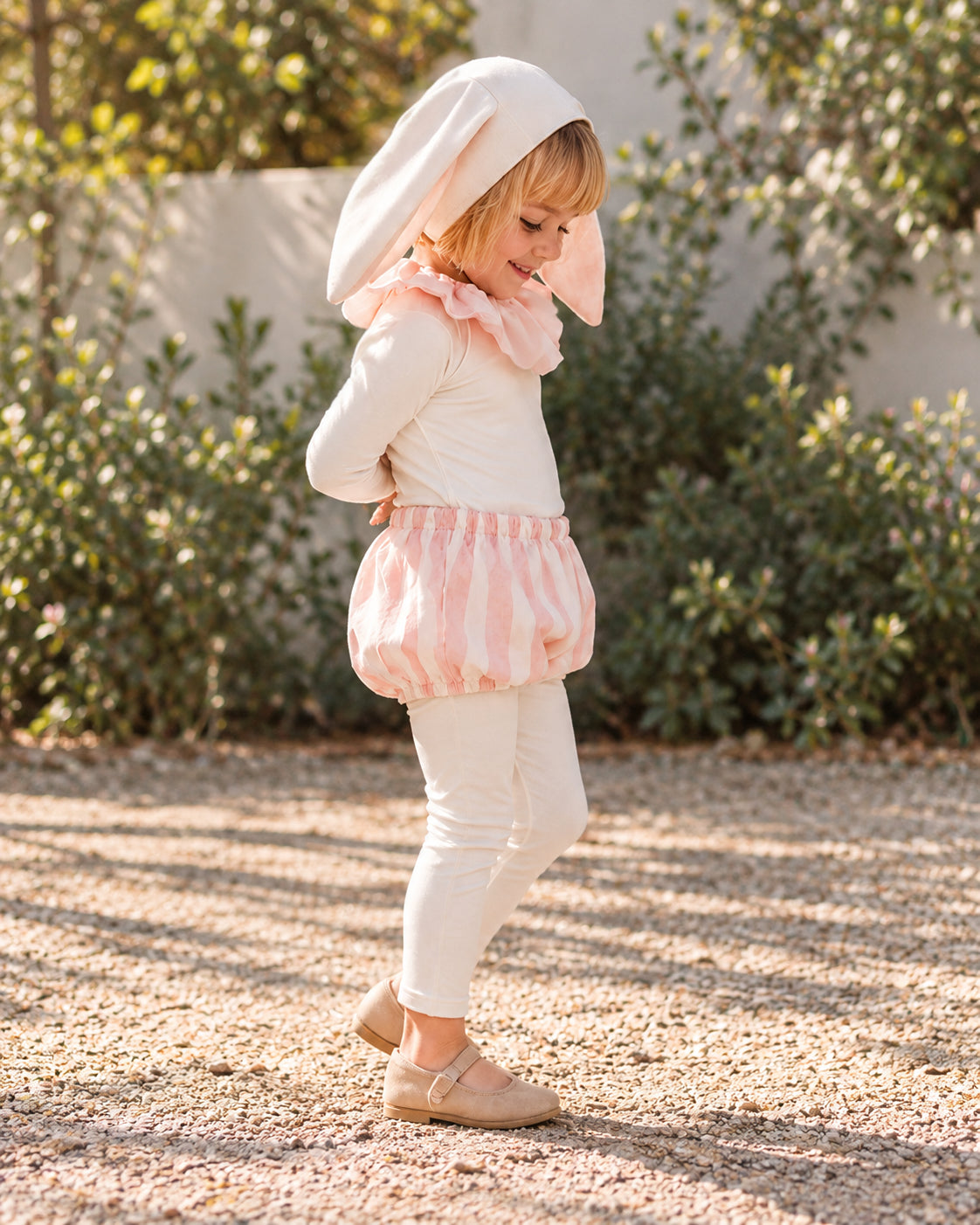 Ivory and Pink Circus Bunny Costume