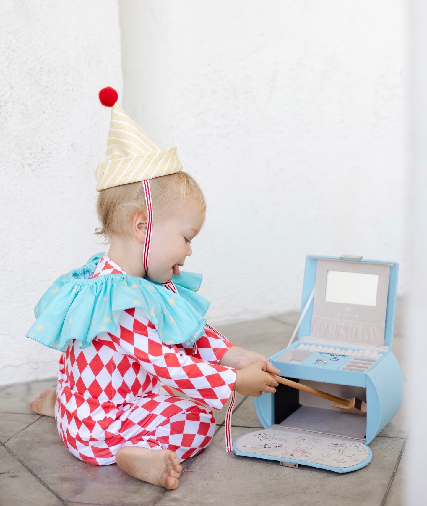 Harlequin clown costume for kids, cute baby clown costume, circus costume for baby, cotton clown costume