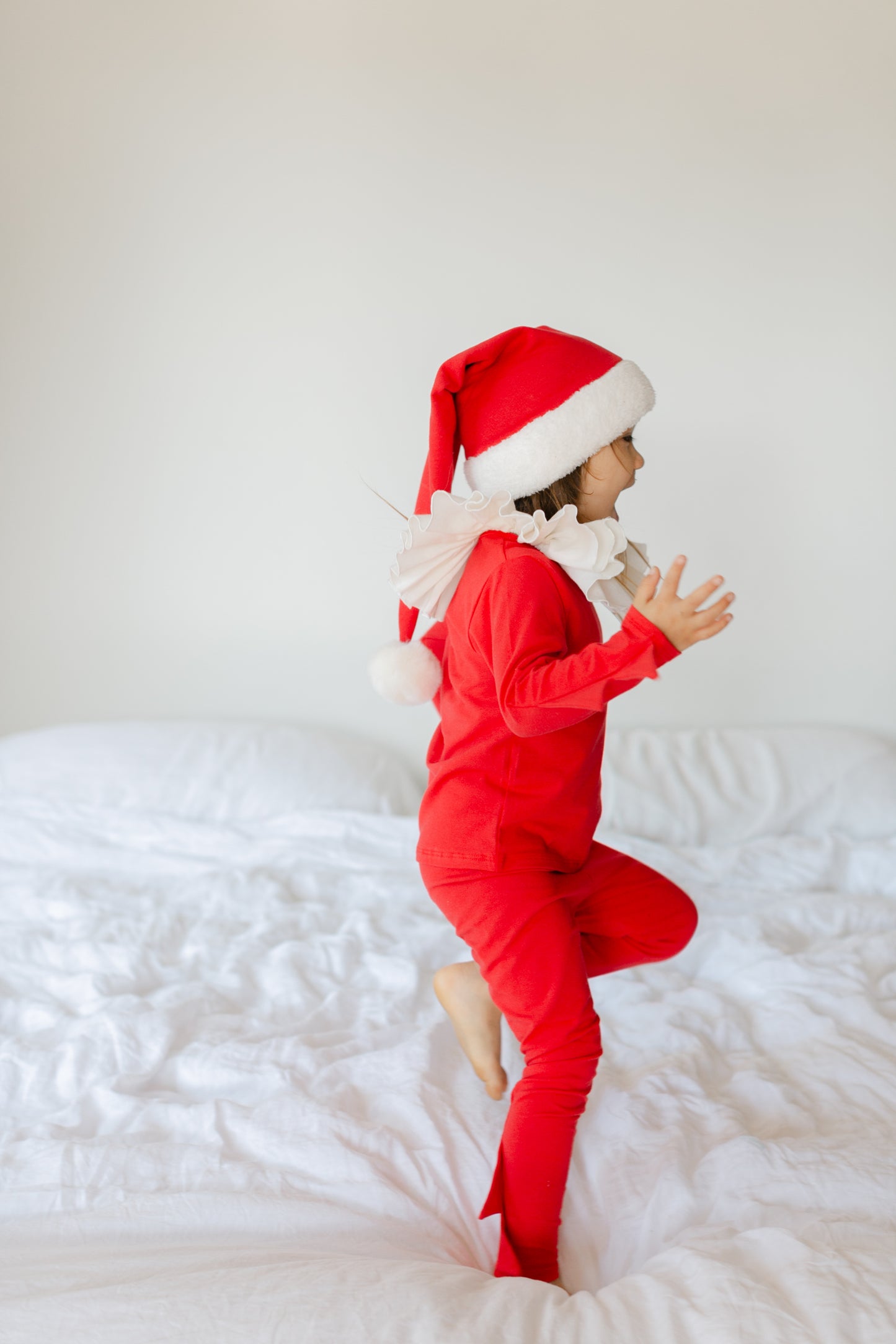 Red Holiday Elf Pajama Costume, Santa Costume