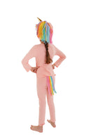 light pink, peach unicorn pajama costume for kids, halloween costume, rainbow hair, pony, little unicorn, magical unicorn