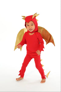 Sunfire Red Dragon with Gold Wings