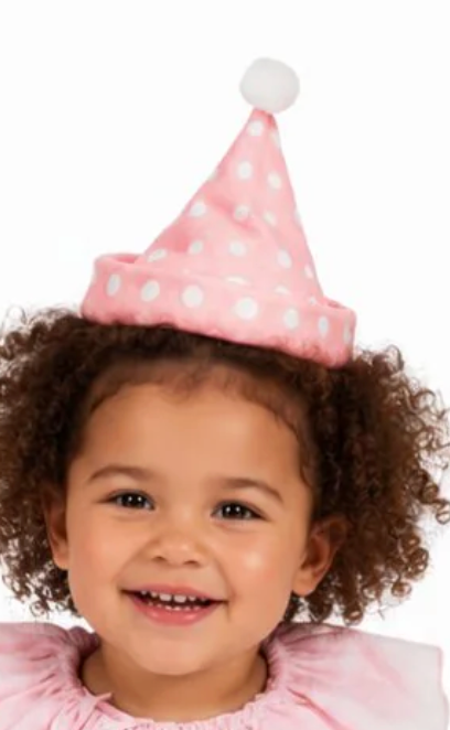 Pink Polka-Dot Hat