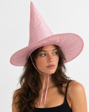 Eco-friendly pink witch hat - 100% dead stock fabric