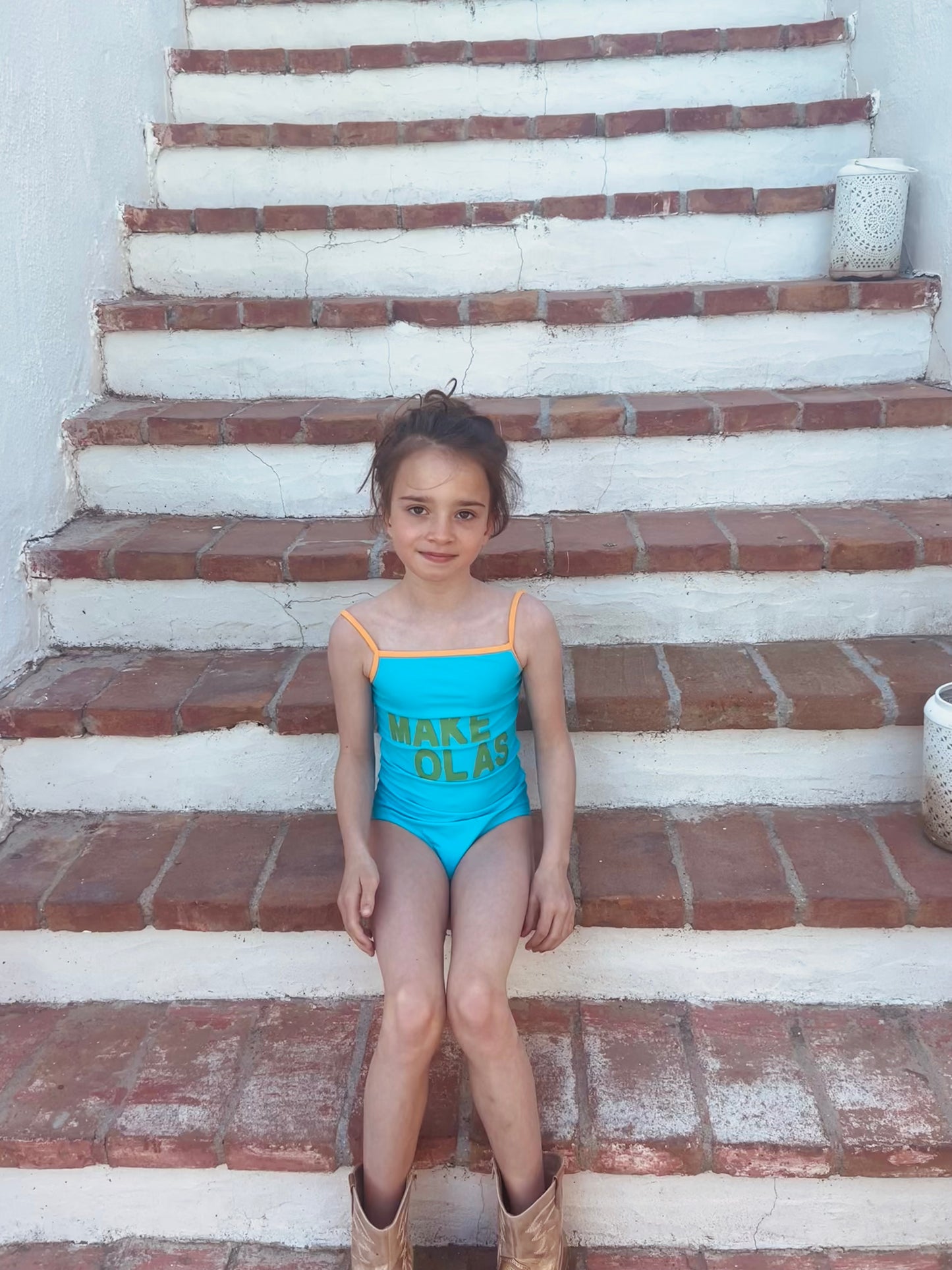 recycled from plastic swimsuit for girls, sustainable swim